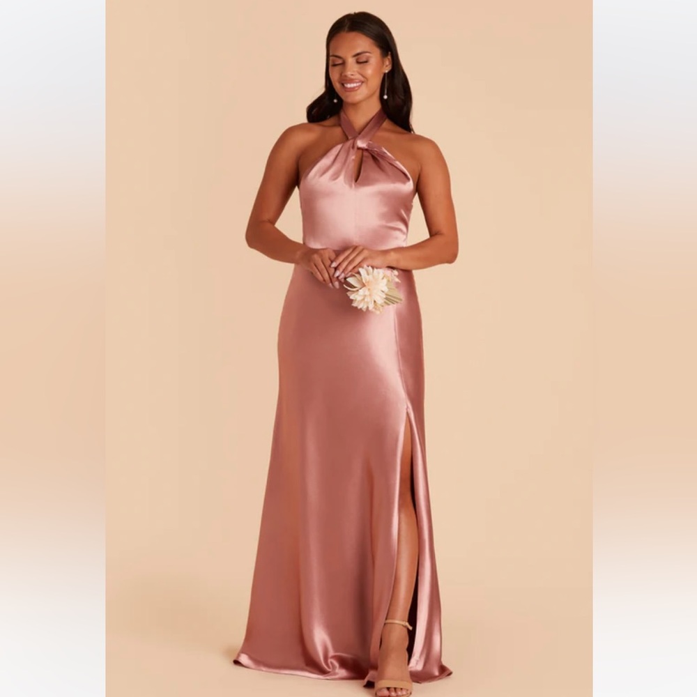 Birdy Grey dusty rose satin dress